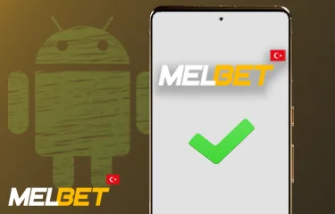 Kurulum tamamlandı Melbet logosu ve yeşil onay kurulum tamam